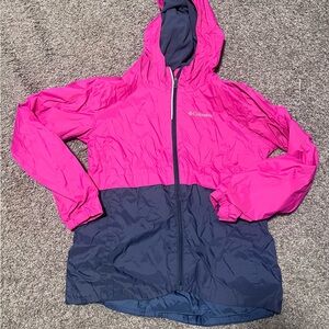 Girls Columbia Jacket, pink & navy, Size Large (14/16), Excellent Condition